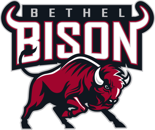Bethel Bison logo: a charging red bison under the words Bethel Bison